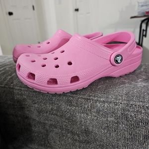 Pink classic crocs